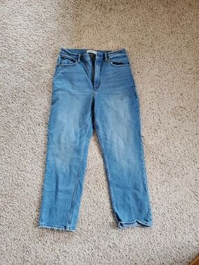 Abercrombie & Fitch Curve Love Light Blue Ultra High Rise Jeans